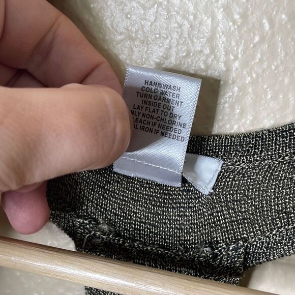 Cache Shirt Women's Medium Green Swing Tank Top Beads Embroidered V-neck Vintage - Picture 8 of 11